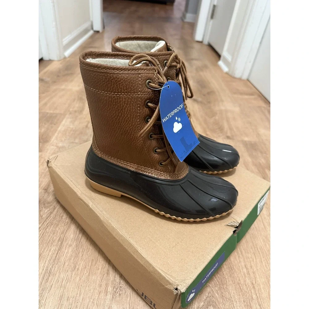 JBU | Women's Brown Waterproof Rain Duck Boots‎